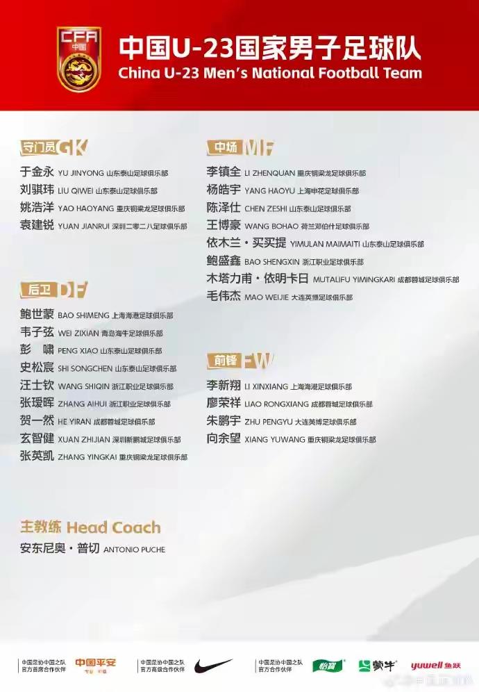 成都蓉城继刘殿座、胡荷韬、韦世豪、拜合拉木入选国足后，又有廖荣祥、木塔力甫和贺一