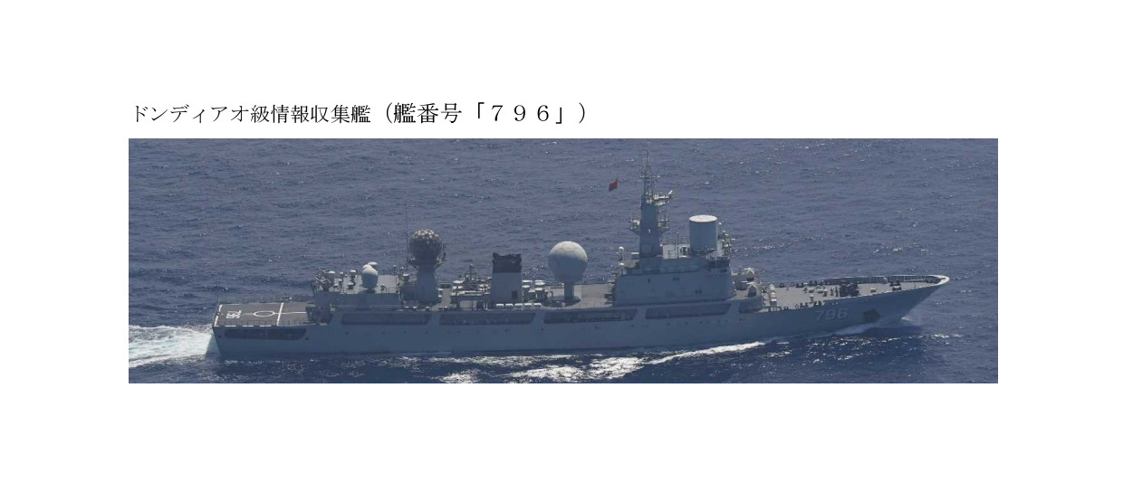 796号电子侦察船返回东海——根据日本防卫省发布的消息，7月18～19号，中国海