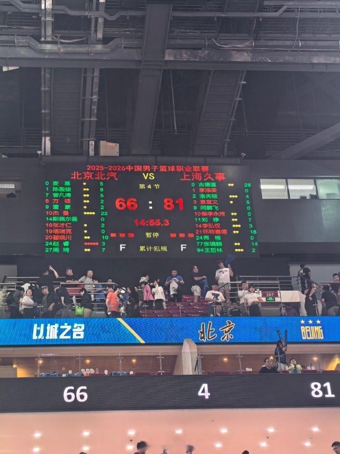 首钢与上海的G3，真的很难看。首钢半场输了20分，下半场本应该是两队更加精彩