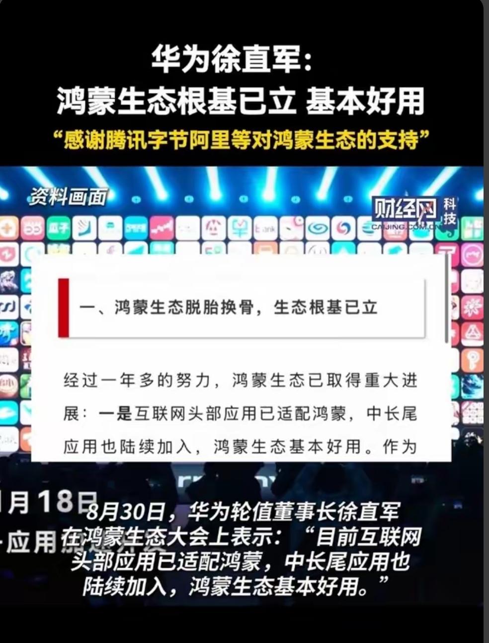 中国科技企业的统一战线，对中国赢得科技战经济战至关重要。近日，华为轮值董事长徐直