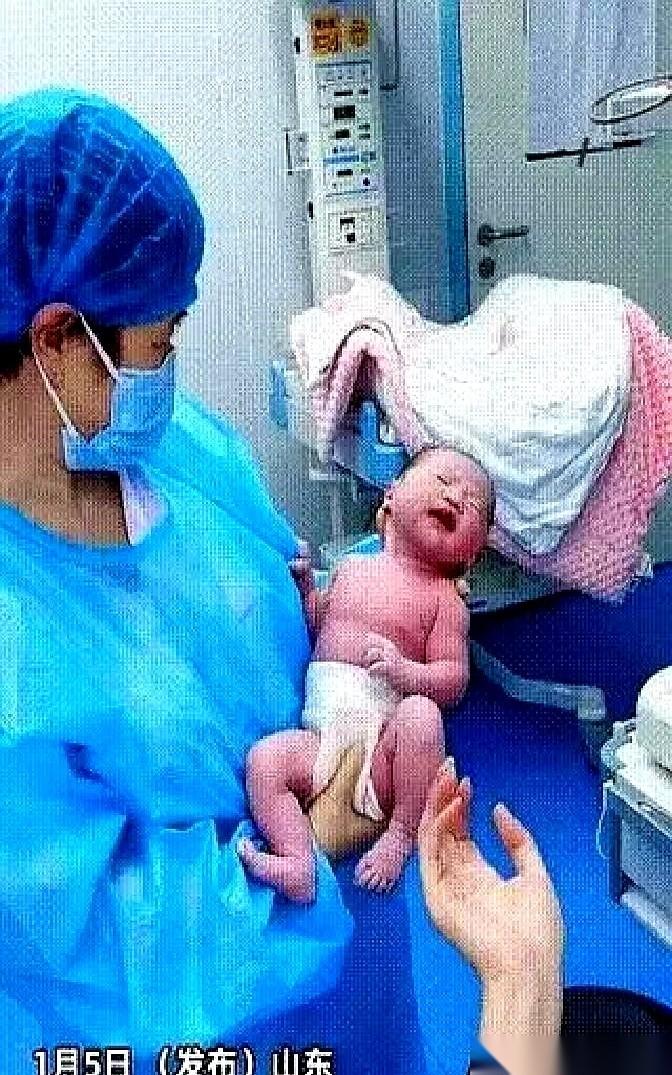 护士蹲下身，对着那个皱巴巴的小脸蛋说，去跟你妈打个招呼。然后，那只小手，就真的