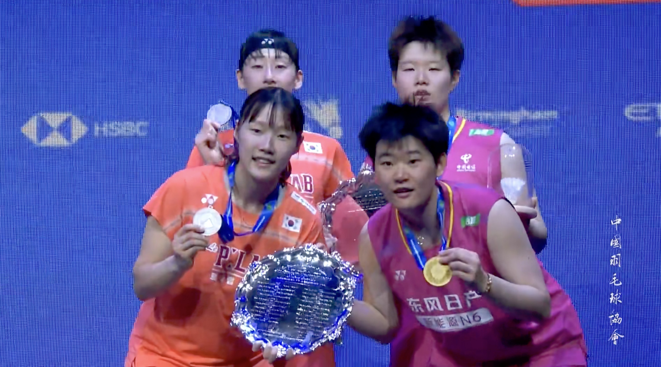 🏆女双冠军：刘圣书/谭宁🇨🇳🥈女双亚军：白荷娜/李绍希🇰🇷恭喜四位！