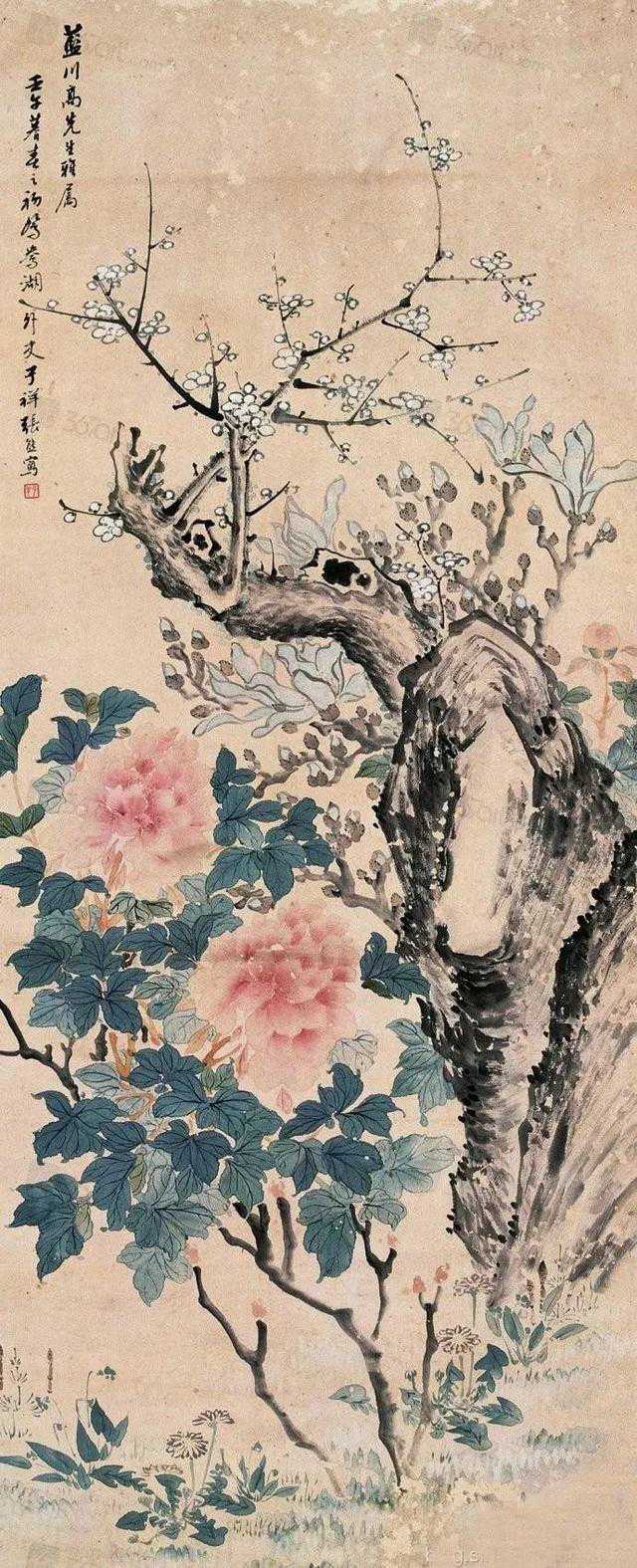 张熊，晚清画坛传奇人物，以一支妙笔绘尽世间芳华。他笔下的牡丹，不是寻常花卉，而是