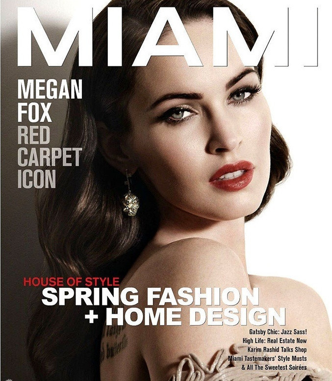 【来自投稿】《Miami》杂志2013年3月刊封面，封面人物是梅根·福克斯