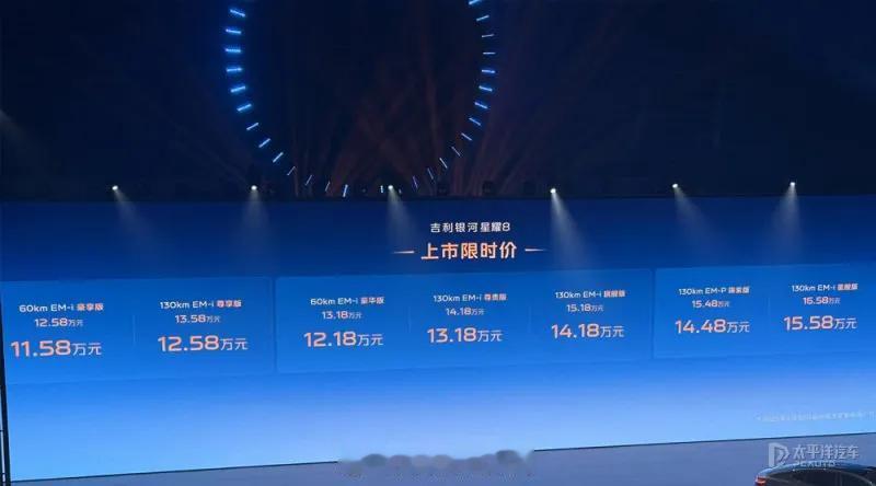 11万出头的吉利银河星耀8，给的真的太多了......就在刚刚，吉利银河星耀