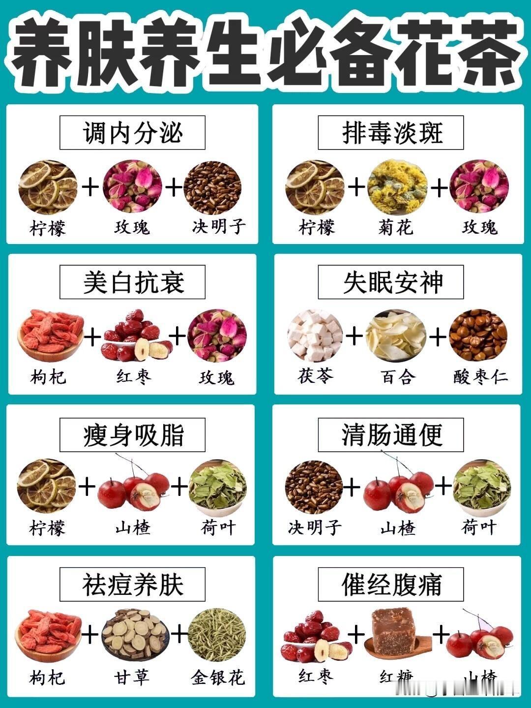 靠8杯“养生花茶”，我把皮肤和状态都养回来了以前总觉得养生花茶是智商税，直到我