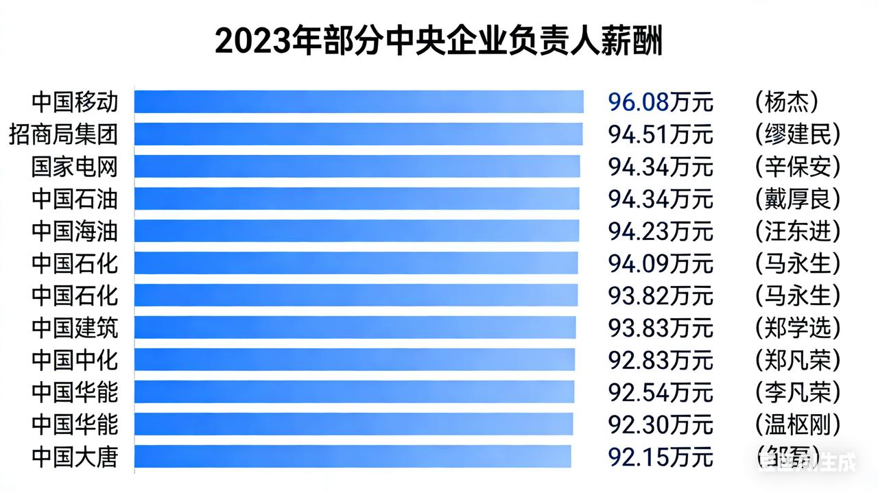 央企一把手薪资真低啊啊啊！为什么还争先恐后去争，谁知道啊？