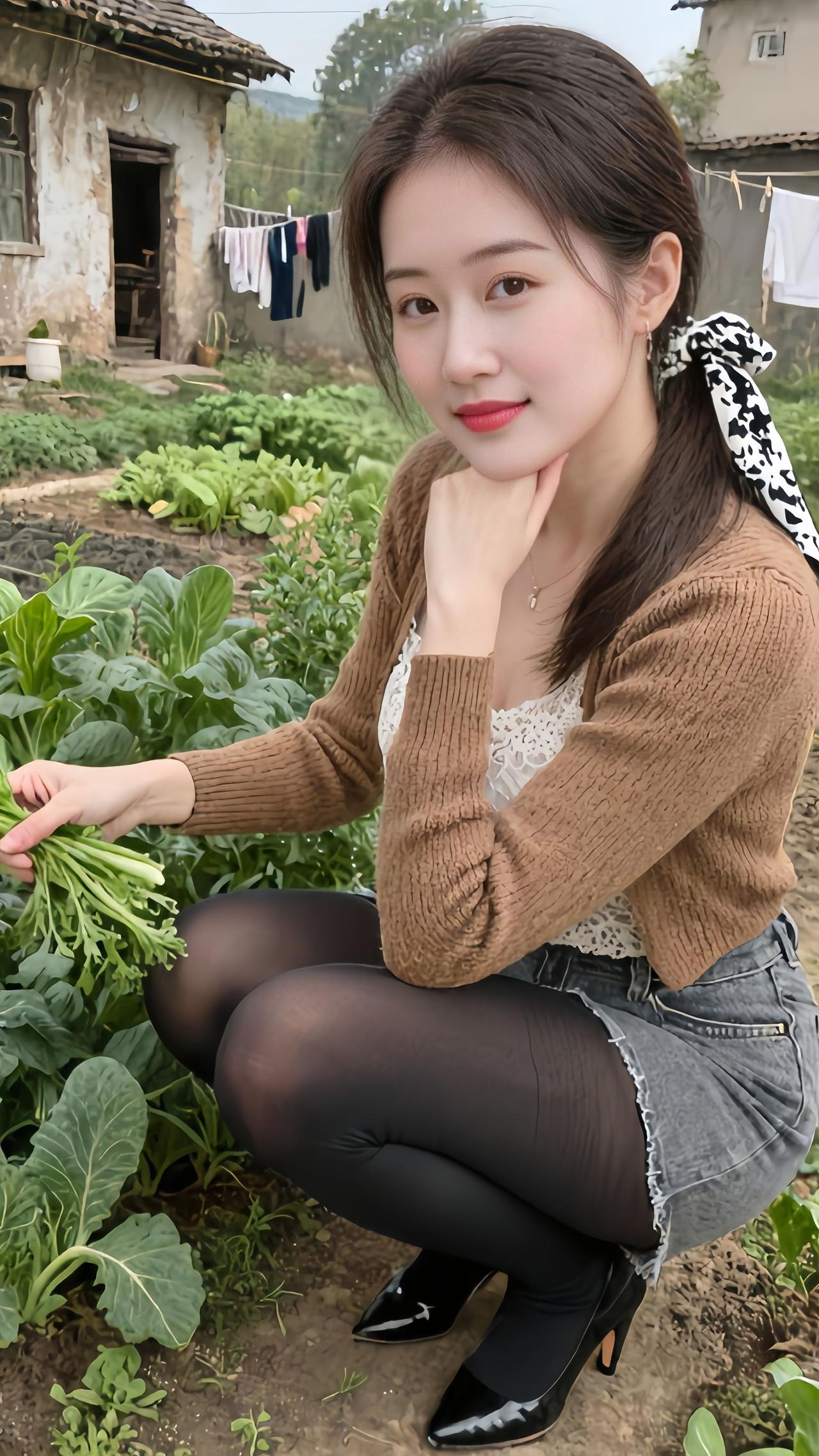 我的乡村生活山里姑娘清纯甜美乡村田园风光