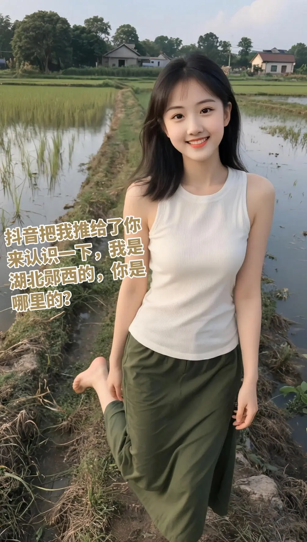 AI稻田抓拍感写真 ai创作全新升级 少女感 俏佳人 甜系女孩