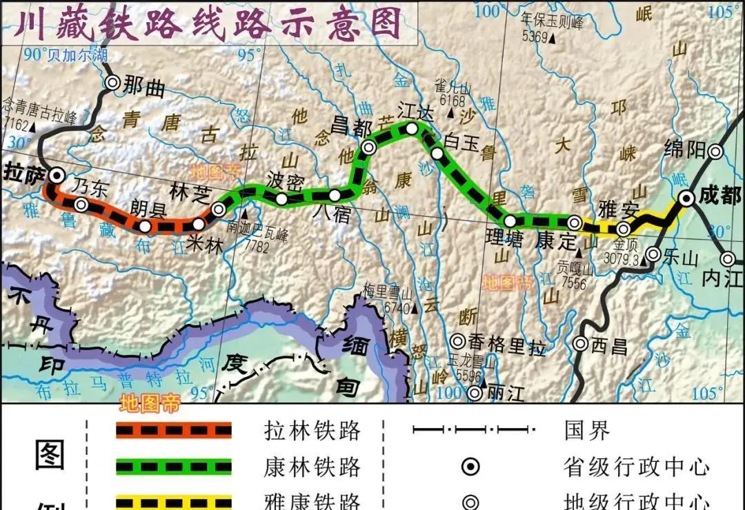 川藏铁路进展与通车时间：成雅段（成都至雅安）于2018年12月开通运营；拉林