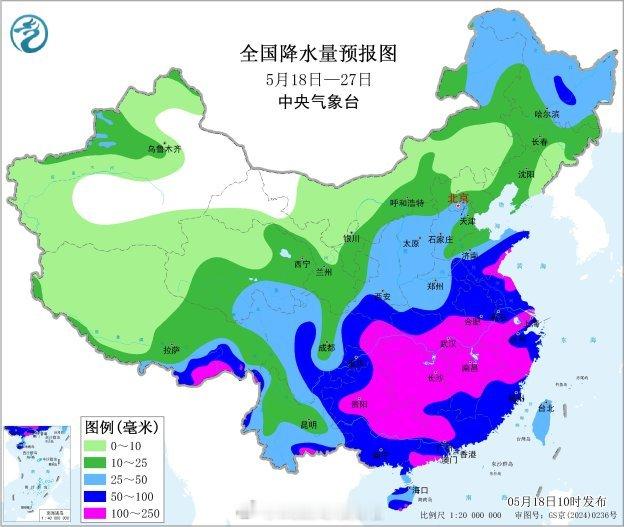 气象观察团未来南方还是得不停的下雨，累计降水量大！