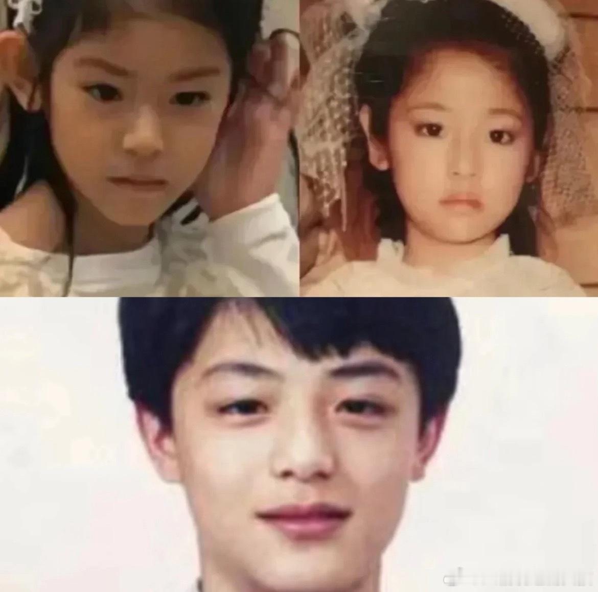 基因是门学问……感觉除了眼睛都比较像妈妈吧？眼睛很像爸爸小时候有点内双的感觉了…