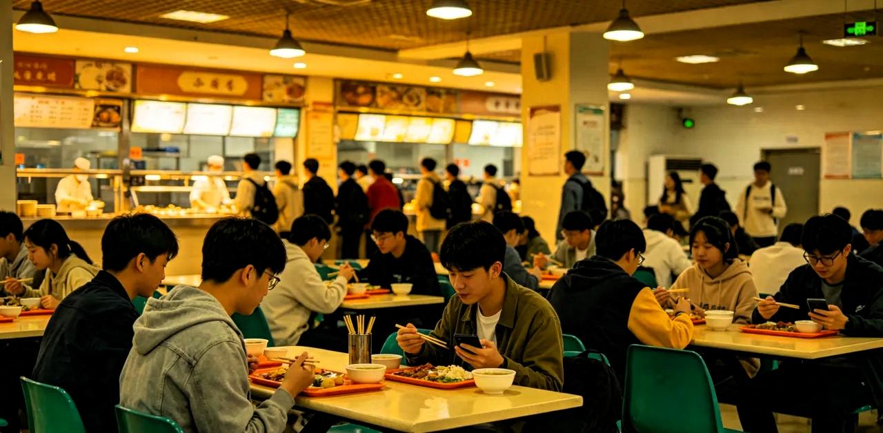 一位大学校长，下班稍晚，到食堂吃饭，看见一个女生，打了一碗米饭一份素菜，和一碗免