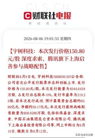 宇树科技网上申购要来了，人形机器人这次要起飞宇树科技要登陆科创板上市：定发行价