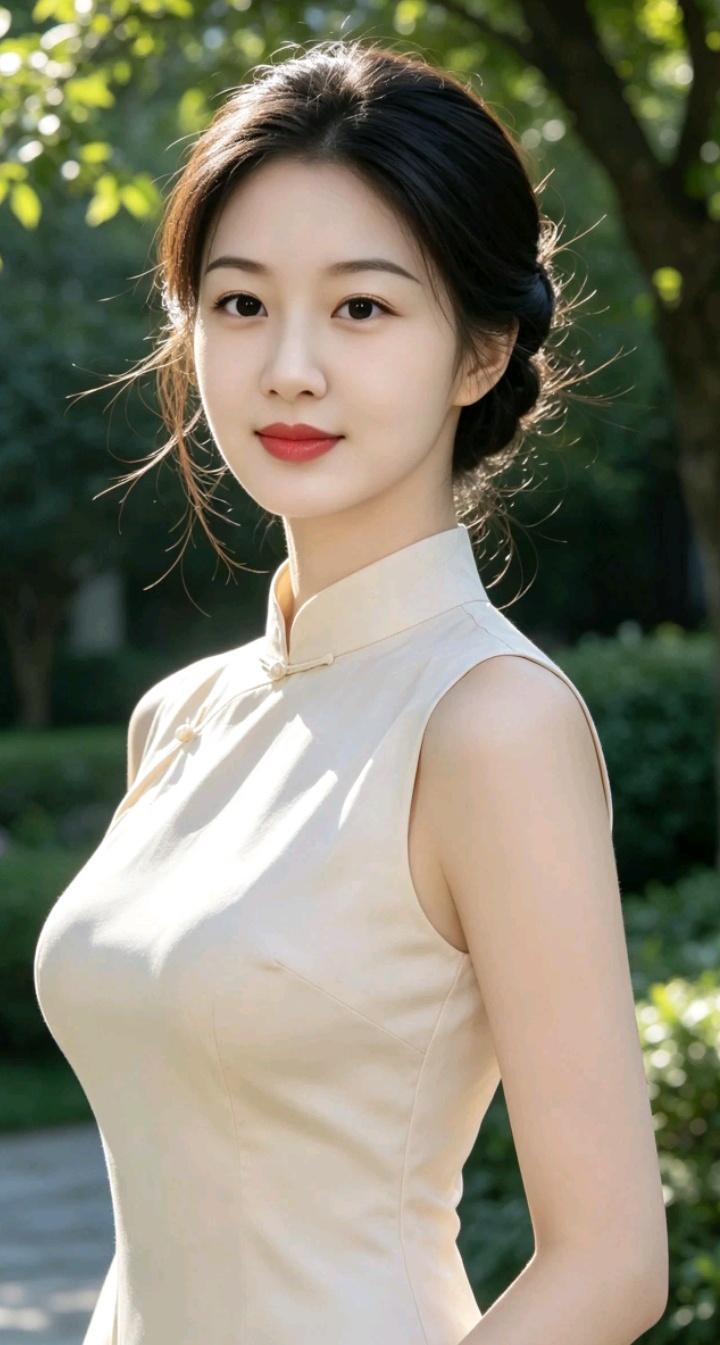 优雅旗袍，清新自然，绿意盎然，美不胜收！你认为一个人最可贵的品质是什么减龄中式