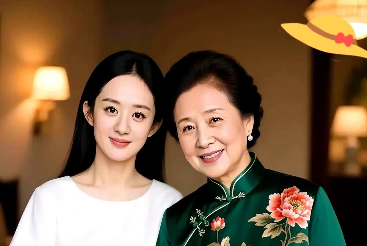 赵丽颖和妈妈相母亲节首亮相赵妈妈太让人惊艳了从长相看赵丽颖继承了妈妈