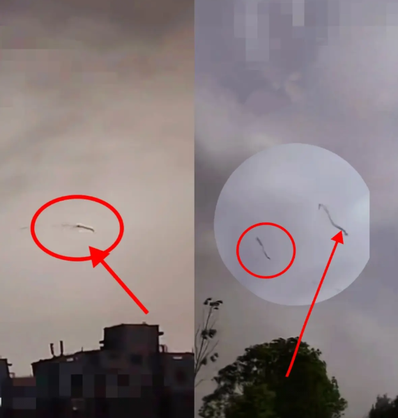 5月2号夜晚在西安icon拍到真空现身！当晚，电闪雷鸣，暴雨如注，多位市民用