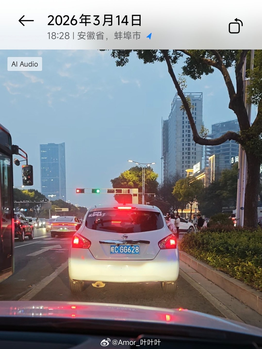 傍晚正常从转弯道通行时，突遇皖C-GG628强行CUTIN加塞，于是我文明处置