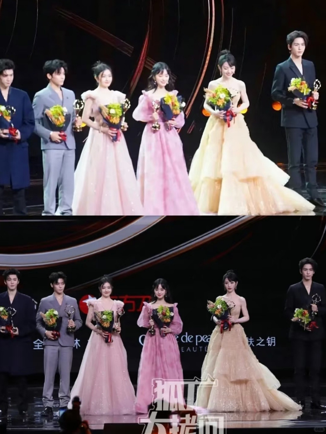 第一次深刻意识到田曦薇真的是“北极巨兔”啊，和众多女明星同框才发现原来她骨架那么