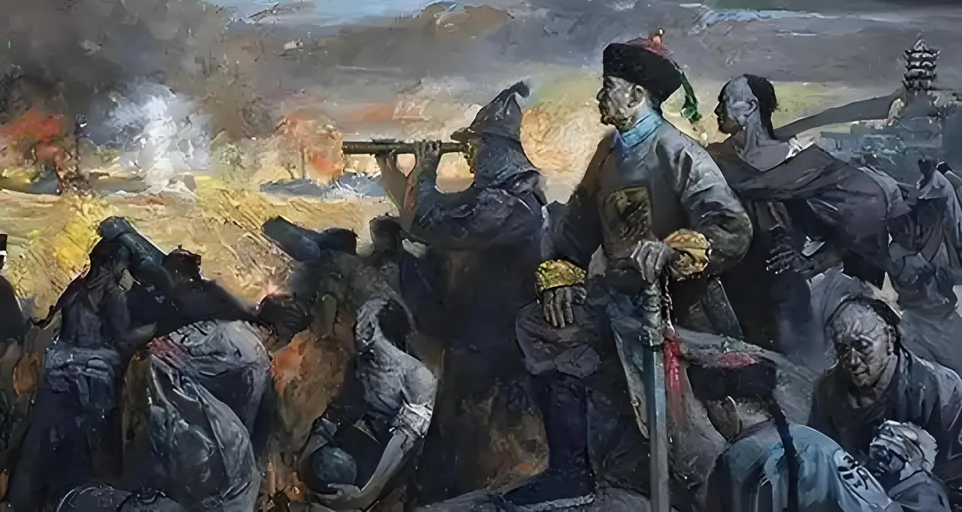 1876年，64岁的左宗棠打到新疆敌占区时，忽然冒出一百来个衣着破烂的清朝官兵，