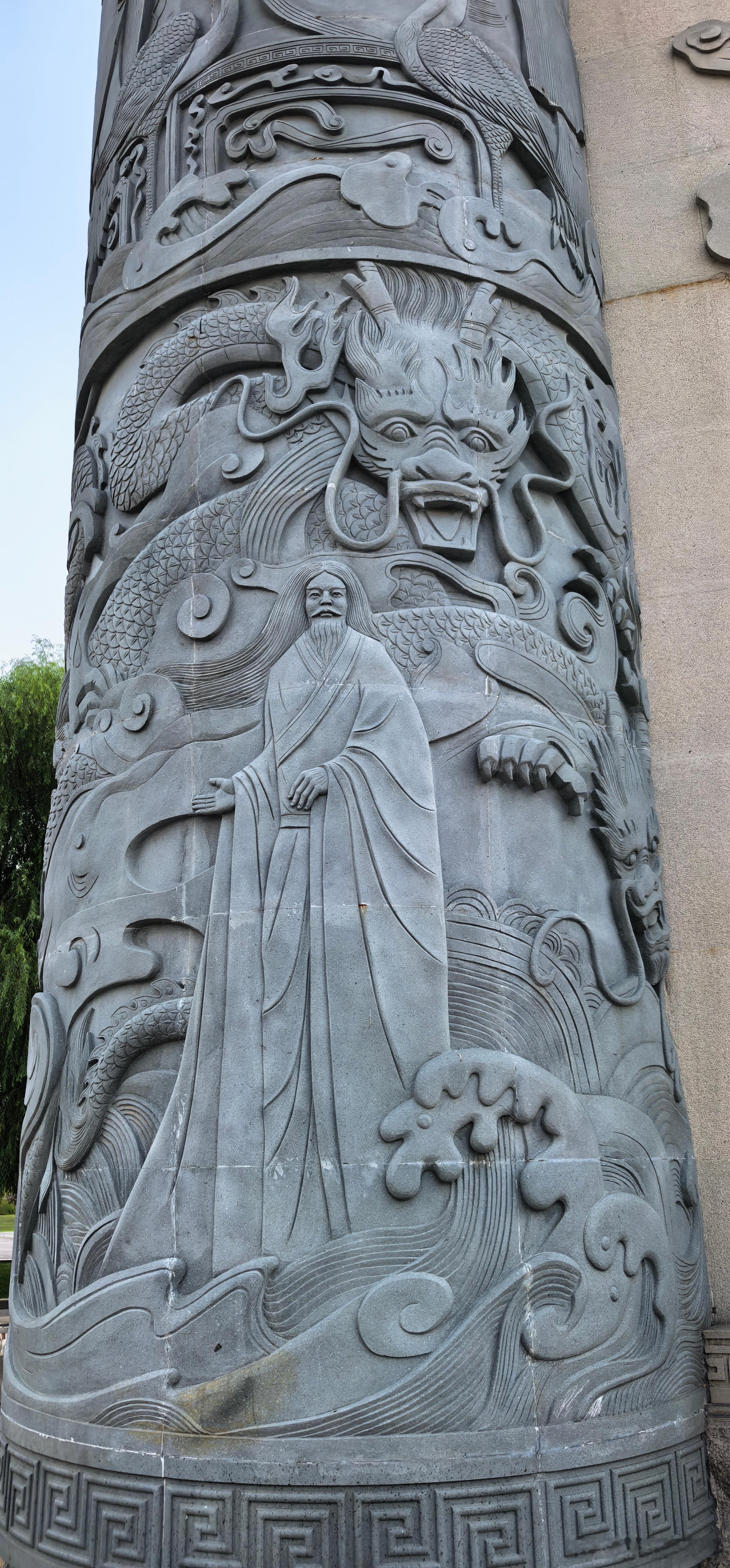 山西临汾汾河公园​九州广场景区历史文化浮雕​​​