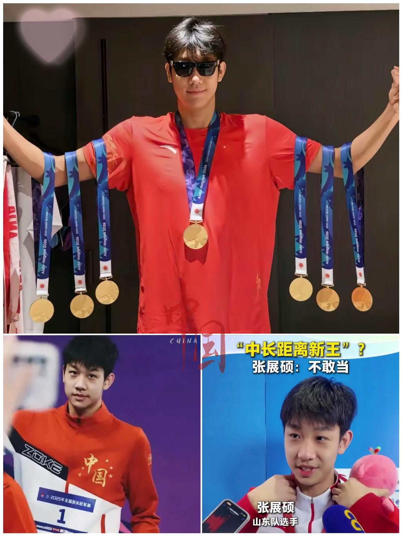 刷到张展硕那张照片，我第一反应是：这小伙是真敢拍啊😂一人扛回7枚亚运金牌，