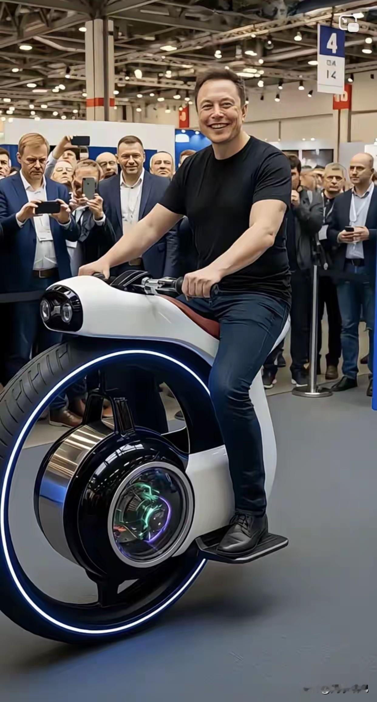 要说创新，还得看马斯克！你看，他的电动独轮车来了！超酷！