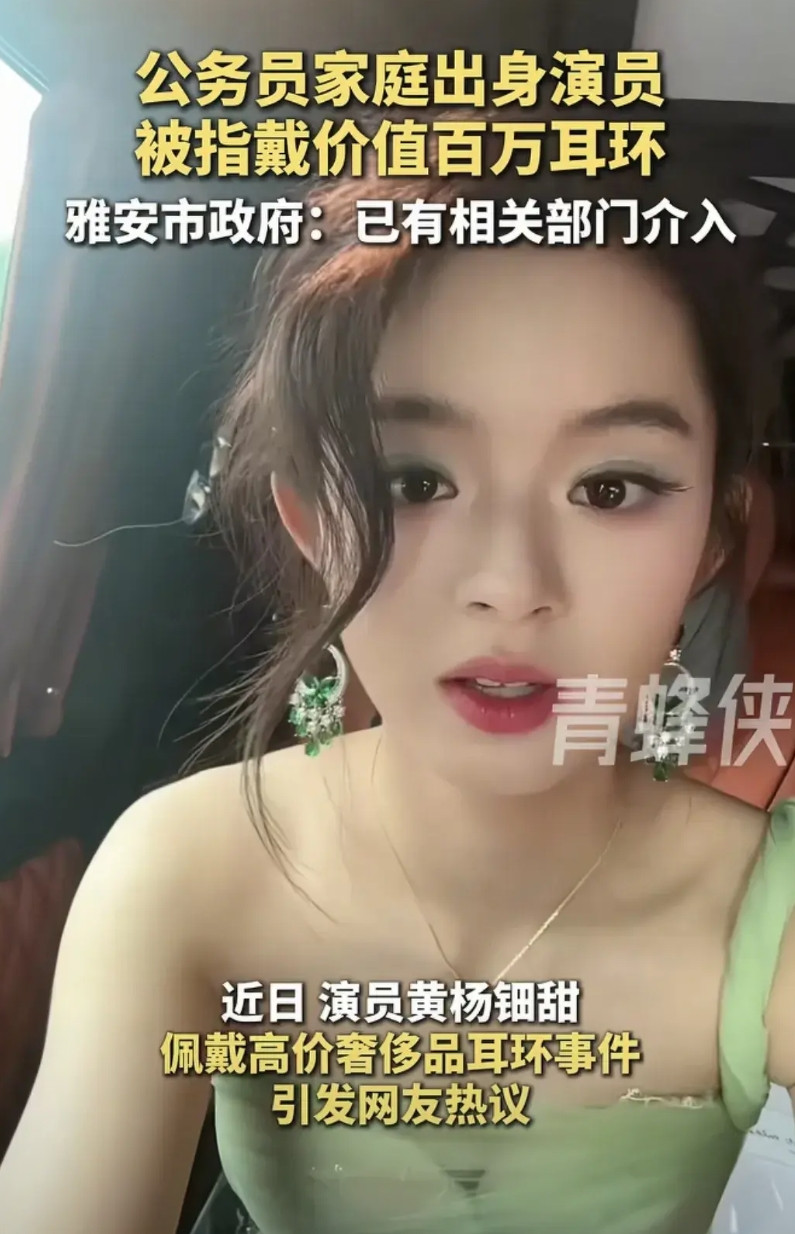 官方已经开始介入女演员戴百万耳环争议了，一开始该演员谎称是妈妈的，然后嘉行说是品