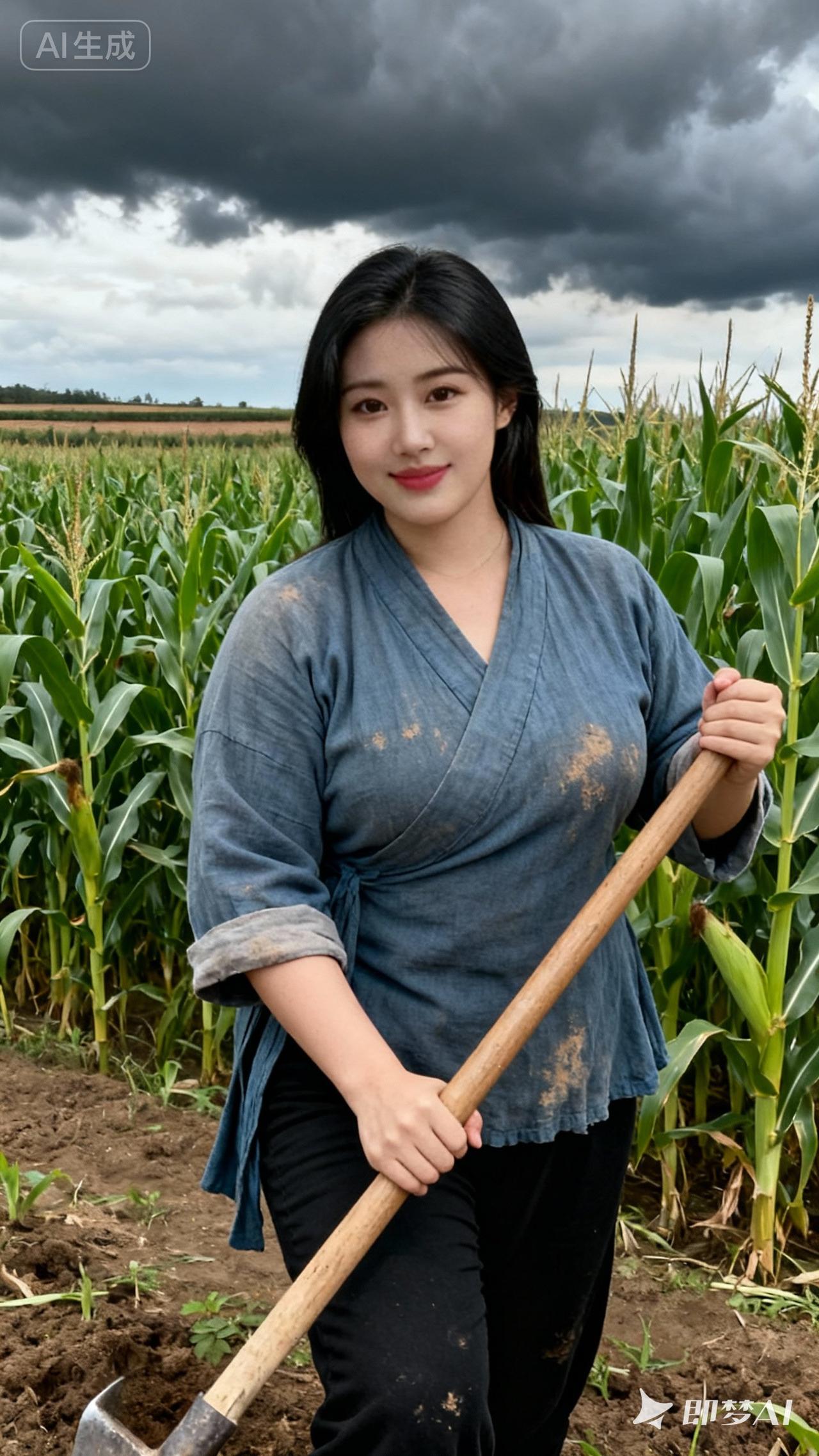 田园劳作，收获满满，笑容满面！🌾💪🌸