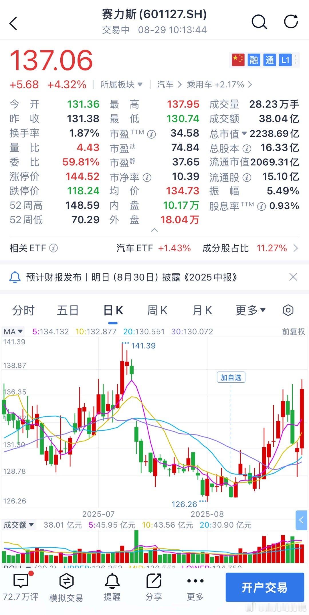 全新问界M7静态评测首发全新一代问界M7正式发布了，赛力斯股价飞升。汽场全开大