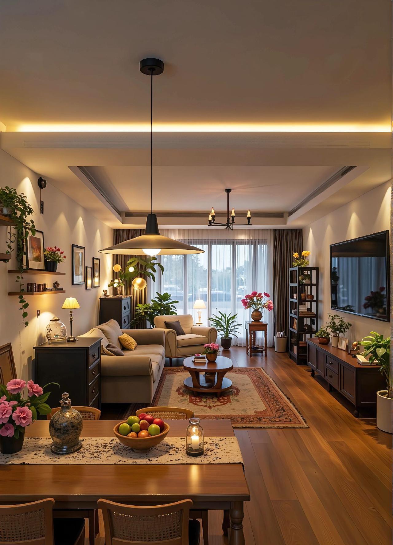 把“高级”俩字拆穿，不过是灯光、色块和一件能坐十年的椅子。我上周帮闺蜜改55㎡