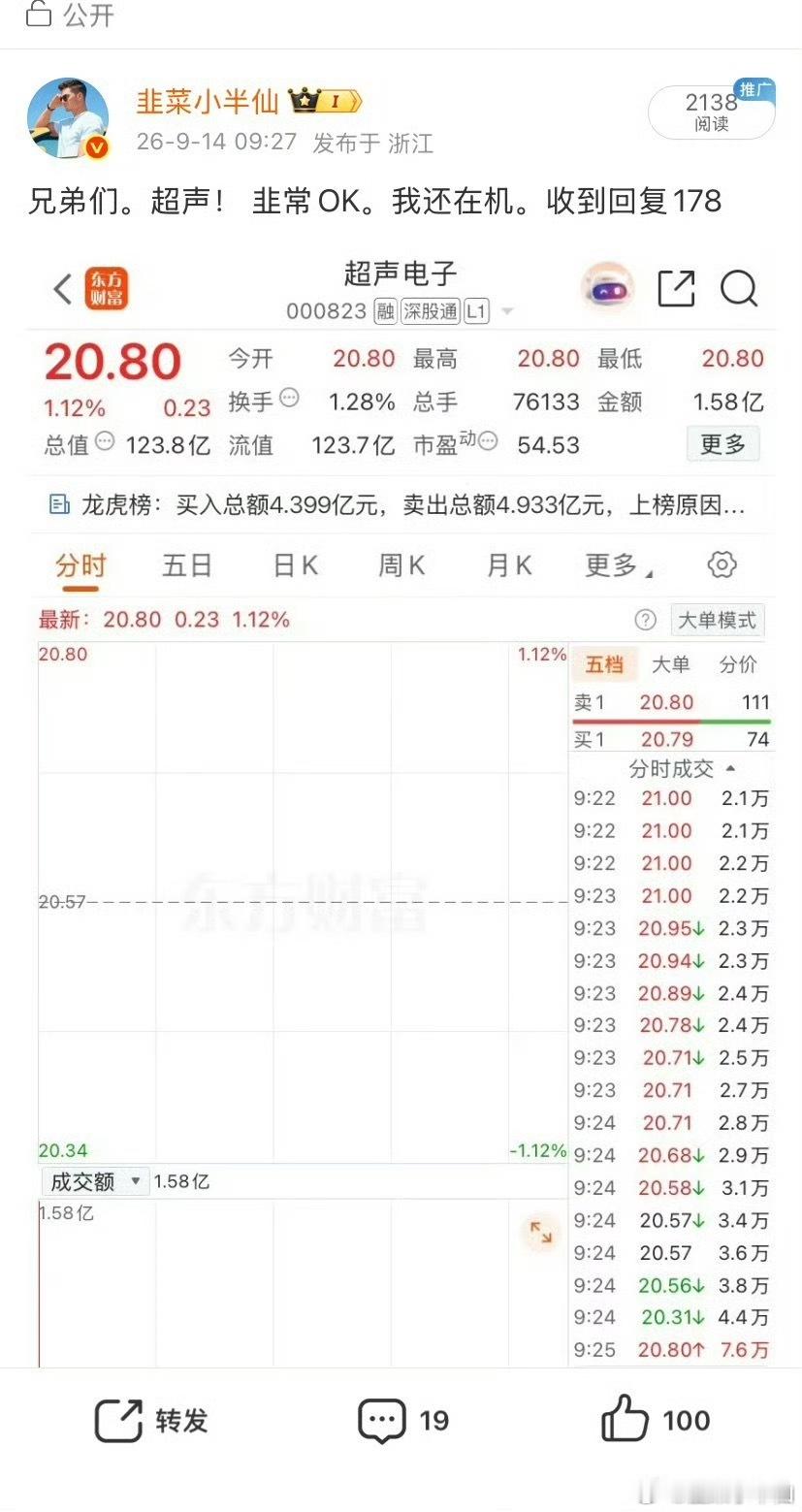 超声。有点意思！仙哥就一句话：拿住了，坐稳扶好。好戏在后头。​​​新来的兄弟姐