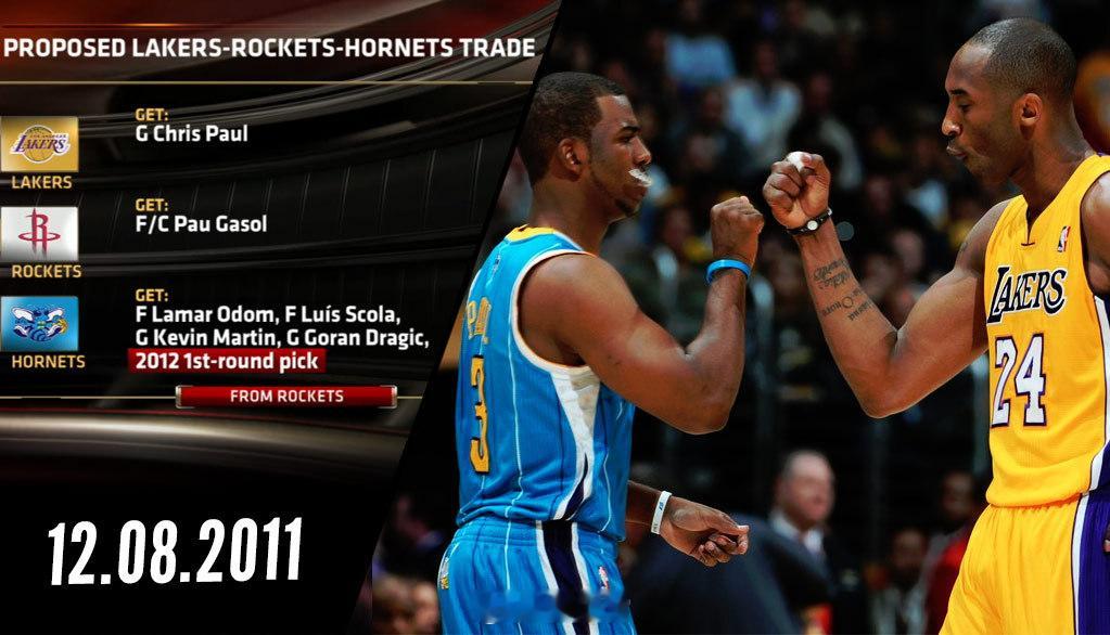 14年前的今天，斯特恩因篮球原因否决了保罗去湖人的交易；六天之后，保罗被送去快船