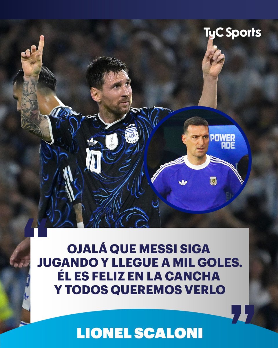 斯卡洛尼赛后新闻发布会谈梅西🗣️：“如果Leo决定参加，那能够执教他的最后一届