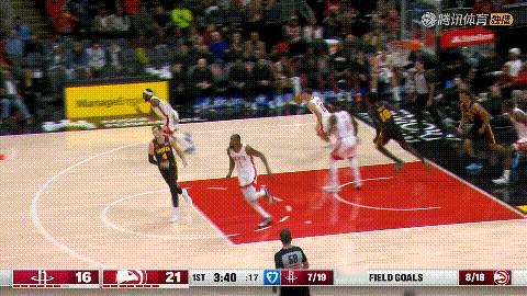 火箭中锋卡佩拉真是太让人感到震惊了！在今天火箭客场挑战老鹰的比赛中，此役卡佩拉故