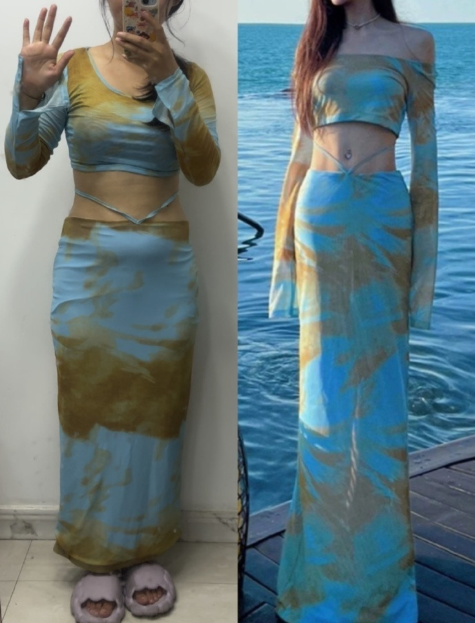 女装退货率高是有原因的，不开滤镜完全另一个衣服[捂脸哭][捂脸哭]​​​