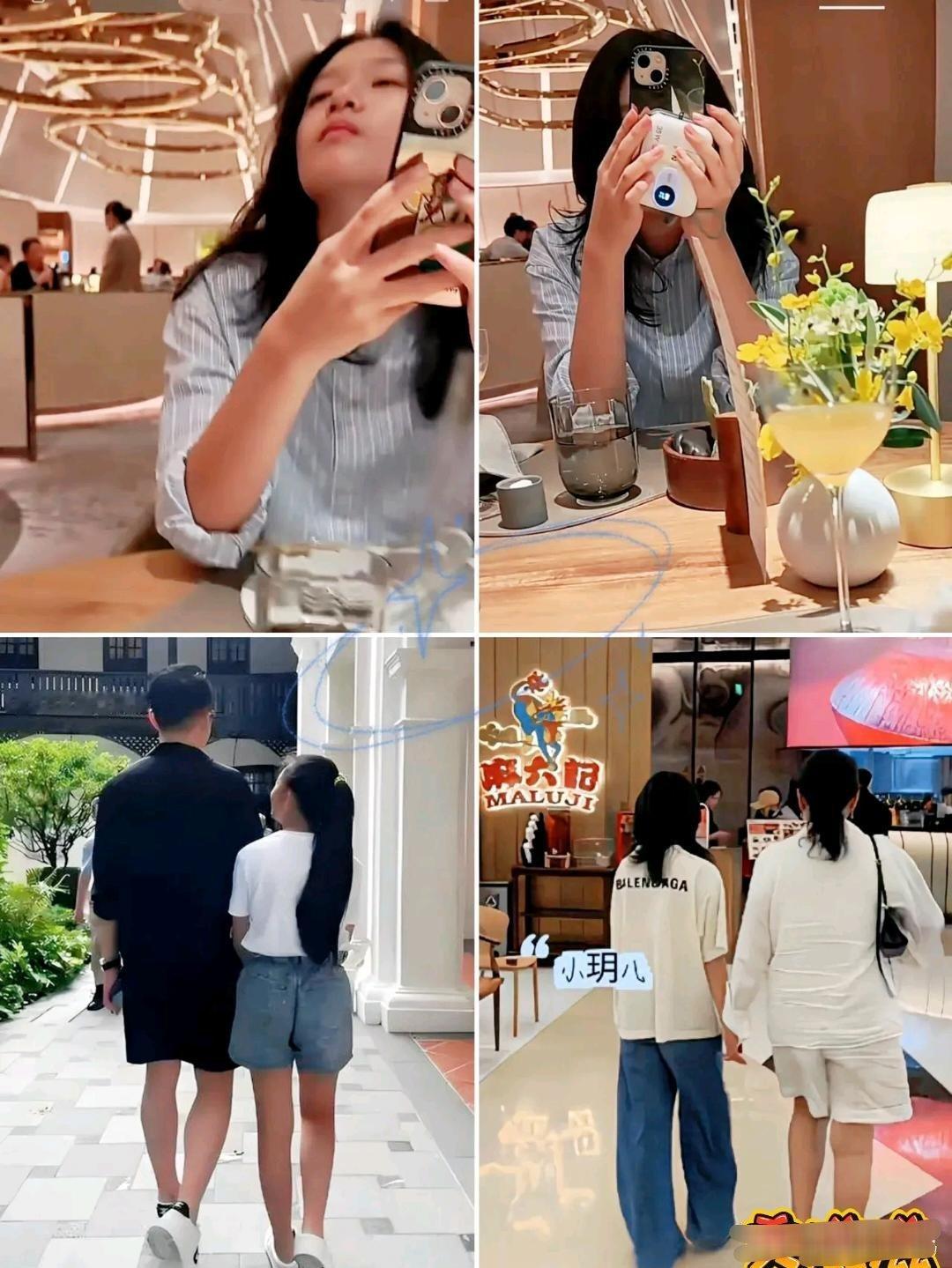 看着大S的女儿小玥儿近期的照片，真是有种“女大十八变”的感慨。以前总见她穿着大白