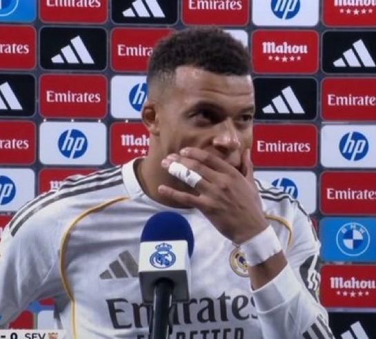 西甲皇马2:0战胜塞维利亚，落后少赛一场的巴塞罗那1分。不过当天也是也是姆巴佩