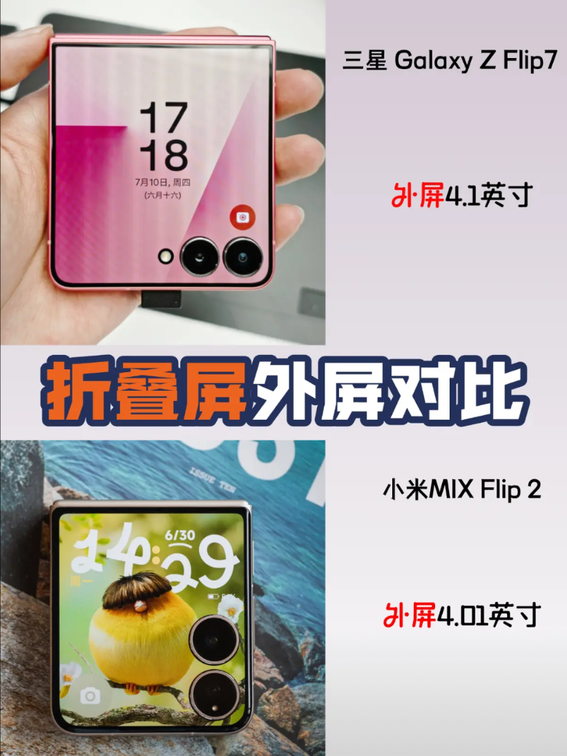 以为小米MIXFlip2的外屏4.01英寸已经够大了，没想到三星Galaxy