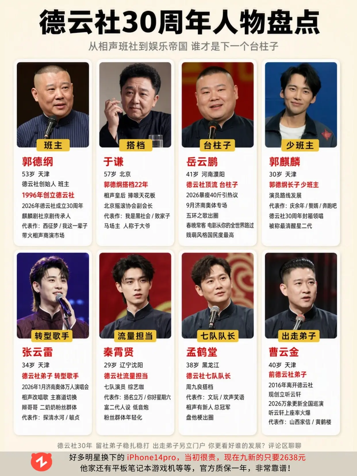 德云社核心人物盘点，下一个接班人是谁？
