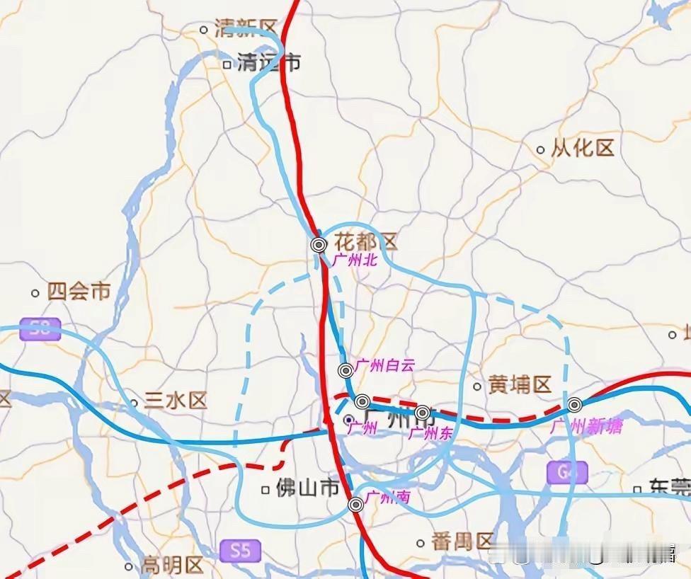 广州至清远广清城际铁路分三段，花都至白云段预计2025年开通近日，也就是202