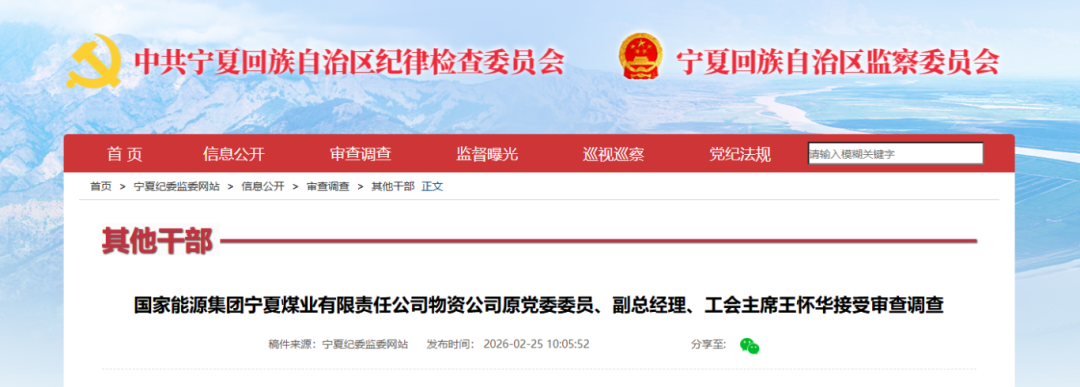 国家能源集团一领导被查