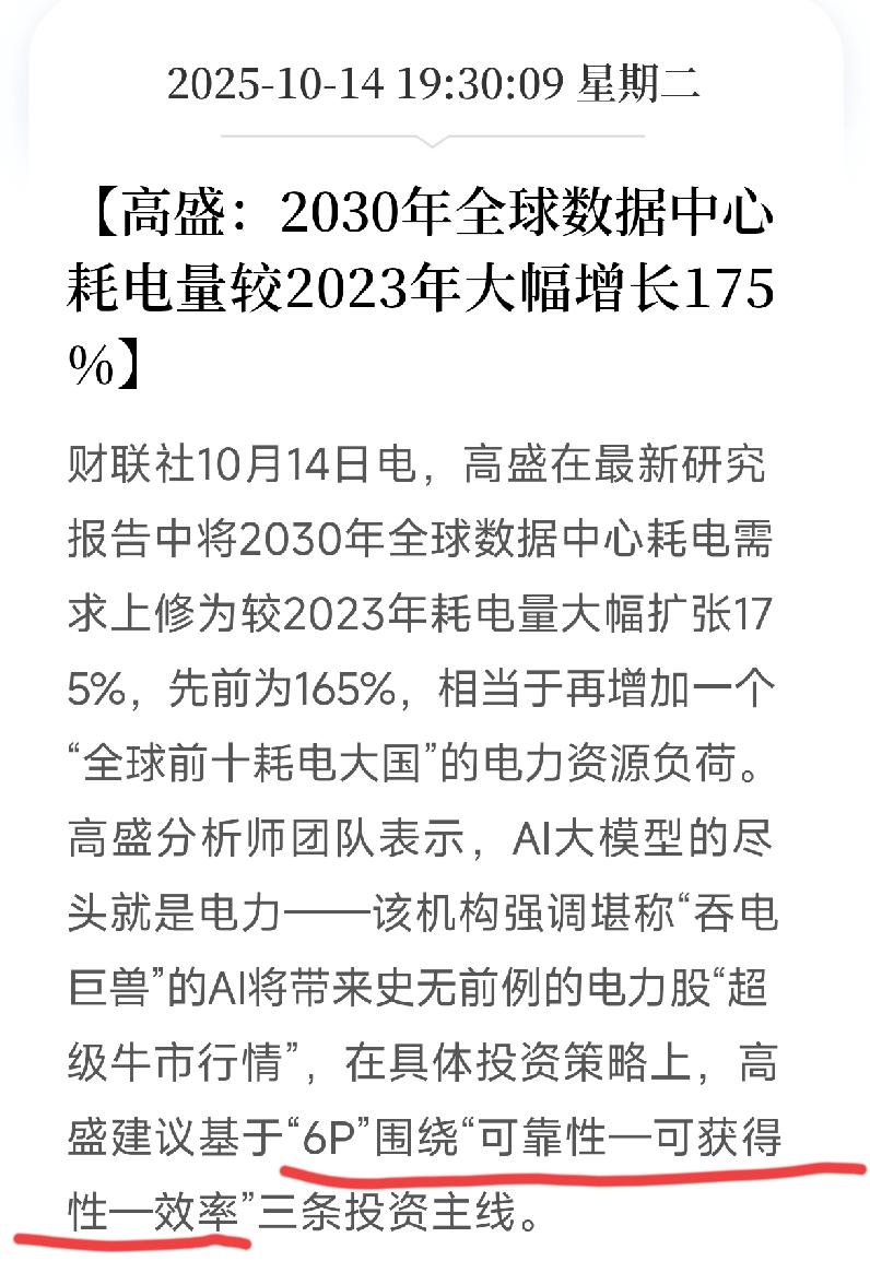高盛:AI大模型的尽头是电力。那Ai电力这块,我们应该看什么。今天就研究这个课题