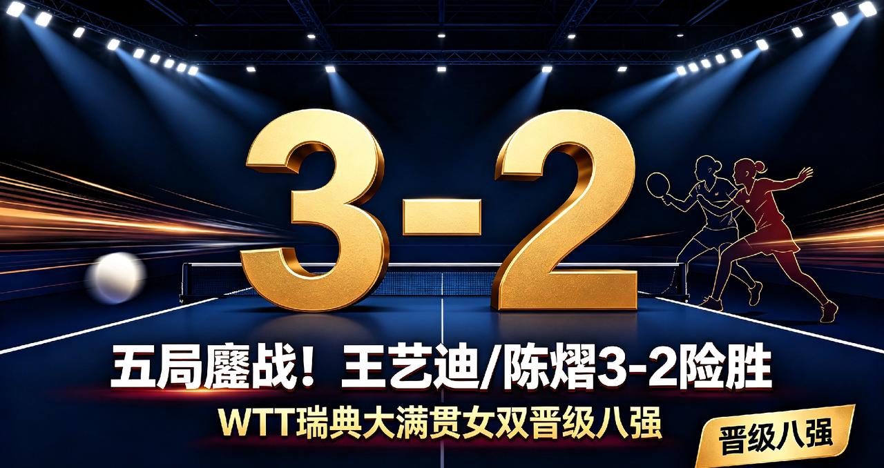 惊心动魄五局大战！王艺迪/陈熠3‑2险胜晋级，双打赛场最珍贵的是逆境里的彼此托举