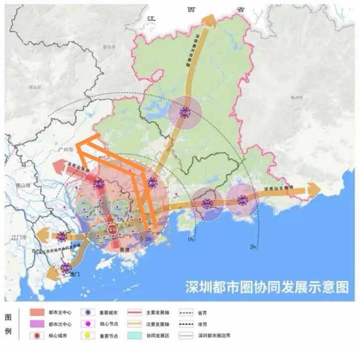 惠州得有点雄心壮志！在深圳东跟广州东之间搭建立起一个惠州通道。这才是惠州的千