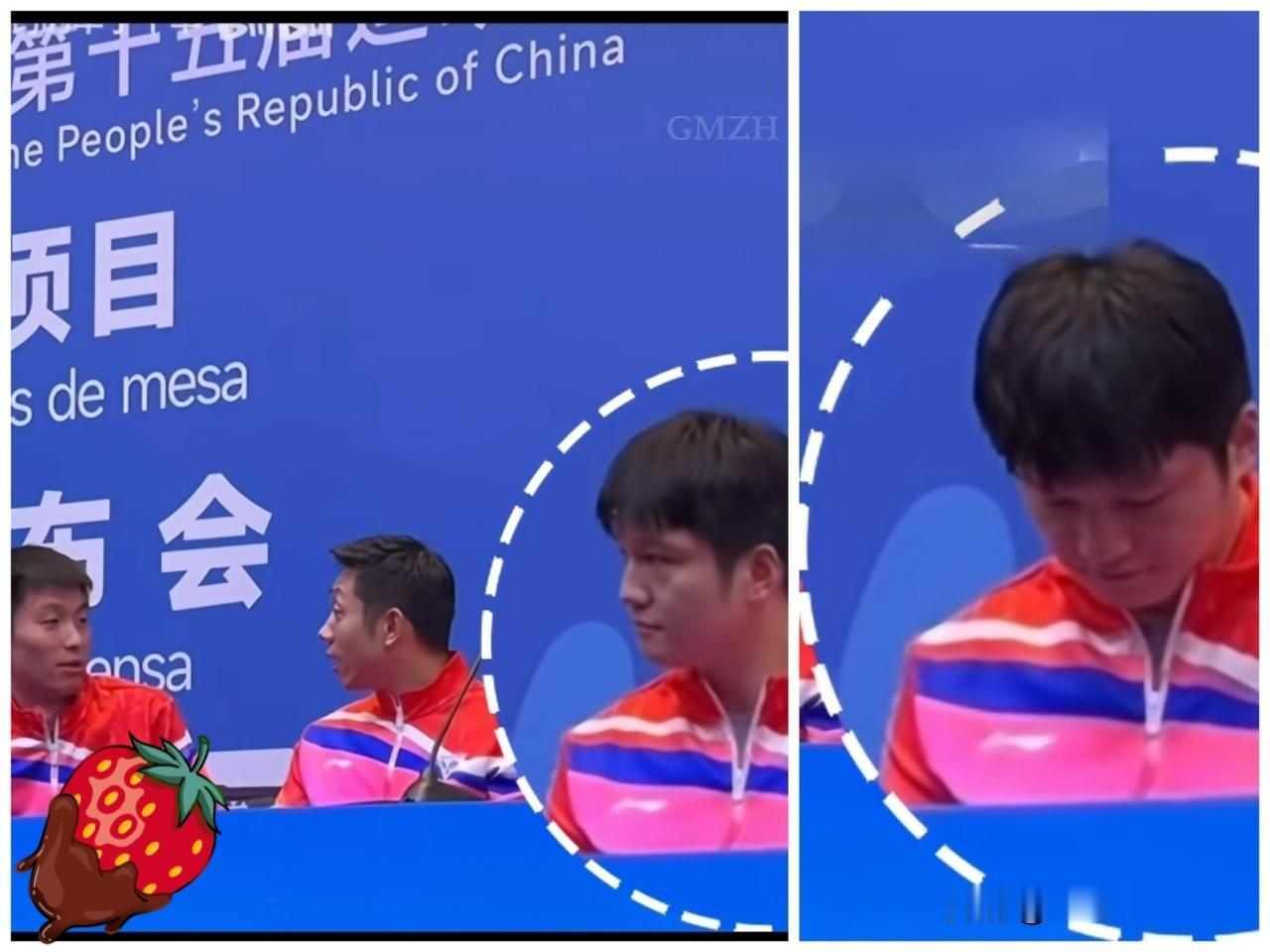 有一件事我不敢提我怕提了我更心疼樊振东[比心]樊振东的低头太戳人！为队友遗憾的