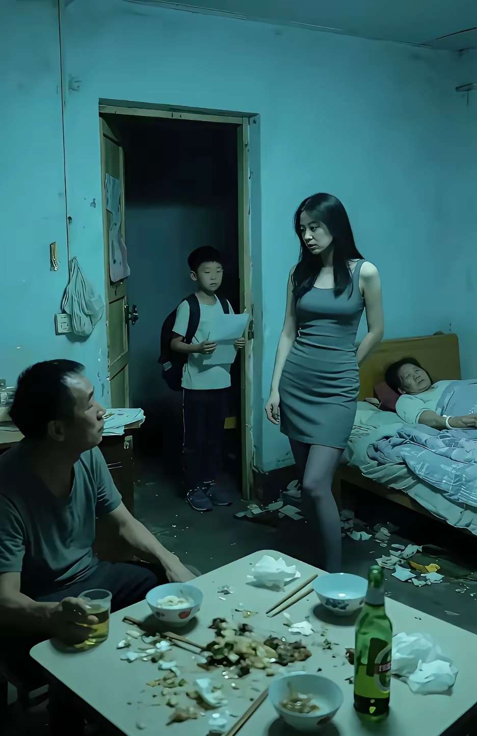 好酒的爸爸，卧床的妈，上学的弟弟，懂事的她，我只是想帮他