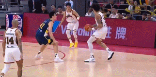 王少杰摁帽威尔逊，吉林大势已去，外援开始提携年轻球员广东队今天投射特别准，尤