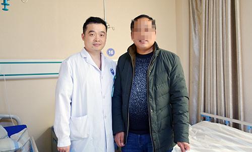 左侧输尿管下段结石、左肾结石、膀胱结石患者, 外院治疗手术失败, 特来龙蟠无创取石