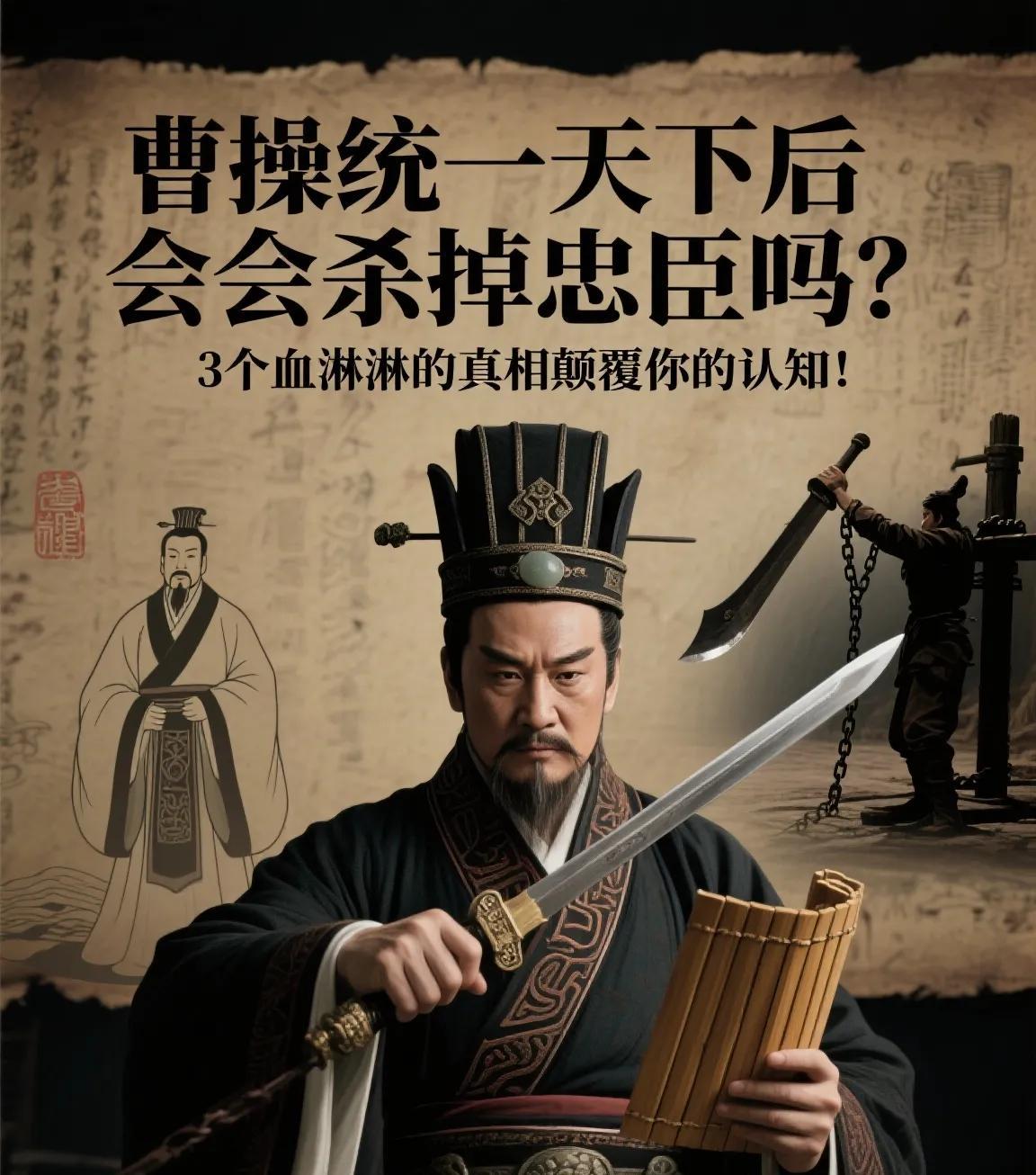 曹操统一天下后会杀掉忠臣吗？3个血淋淋的真相颠覆你的认知！建安十七年冬夜，尚书